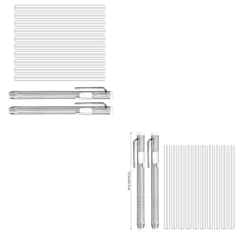Retractable Eraser Pen Click - 12x borrachas forma caneta borrachas mecânicas