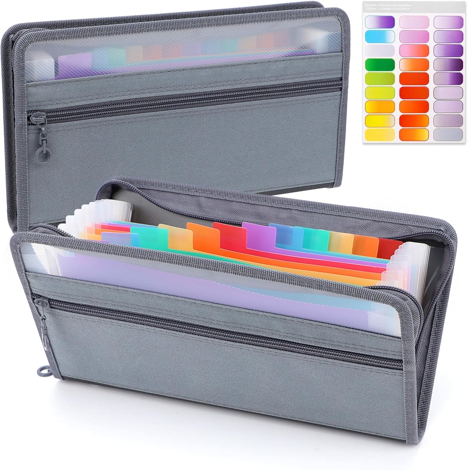 Expandable Accordion File Folder 13 Pockets - Organizador de Arquivos A6 Pequeno com