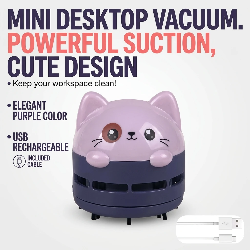Mini Desktop Vacuum Cleaner For Eraser Dust - Aspirador de Pó de Mesa Mini