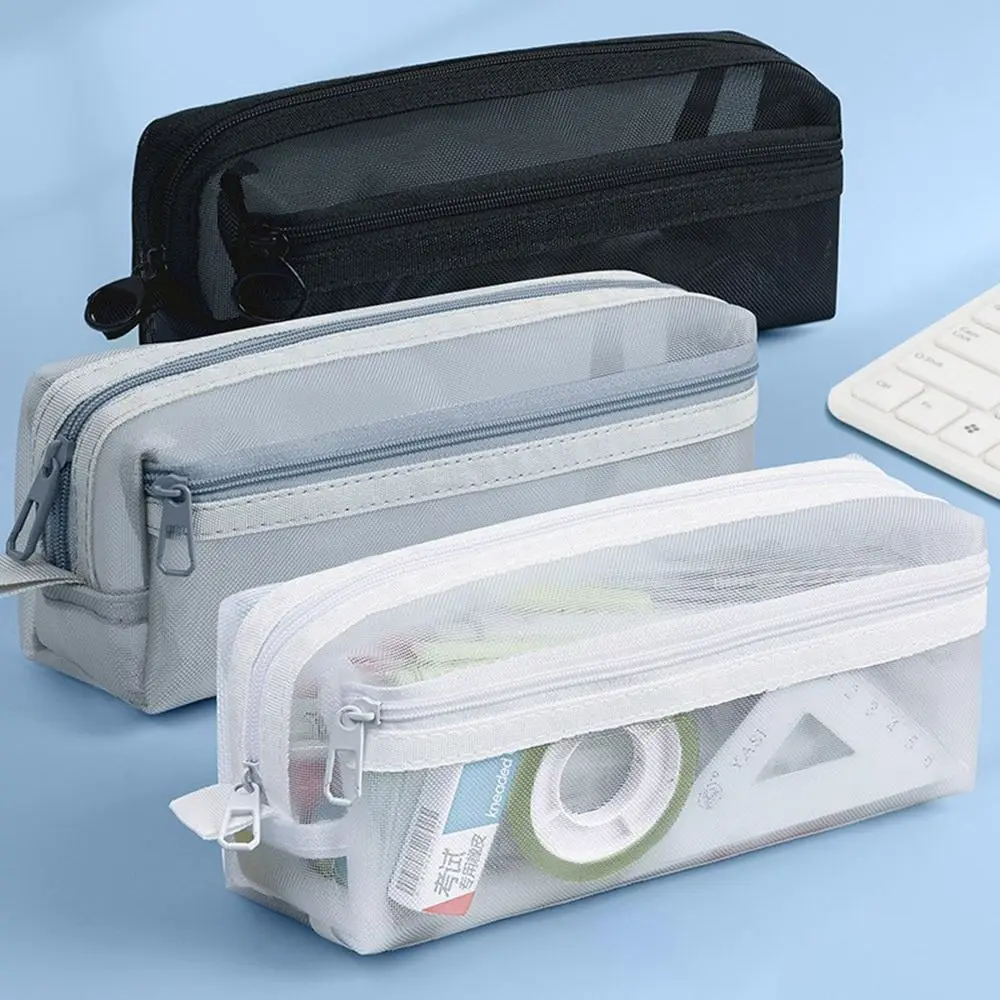 Clear Mesh Pencil Pouch For Exam - Organizador de Canetas em Malha de
