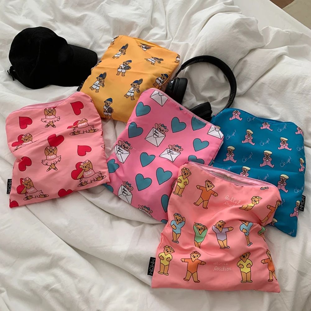 Stationery - Bolsa de Maquiagem Kawaii com Padrão