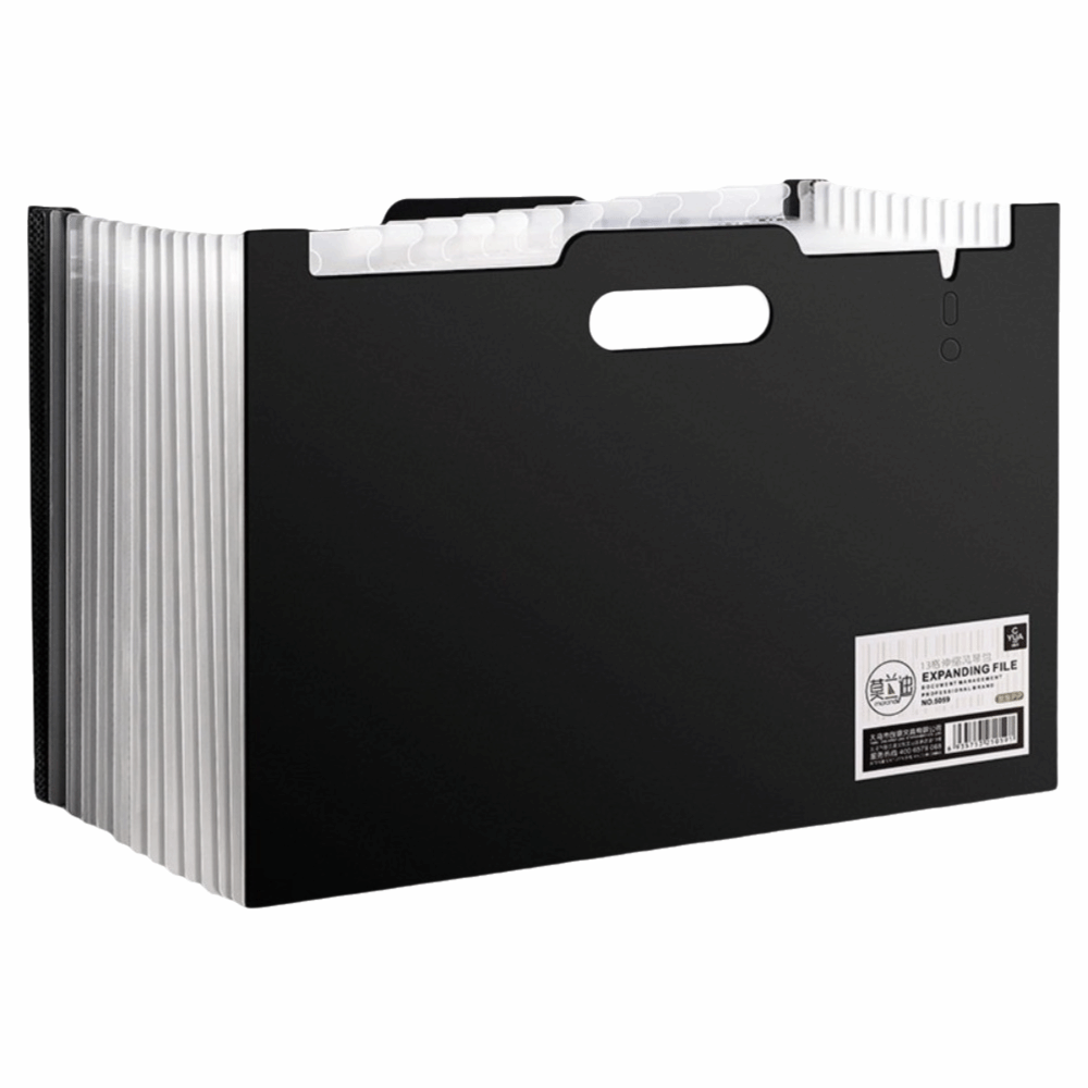 Expandable Accordion File Folder 13 Pockets - Pasta Expansível com 13 Bolsos A4