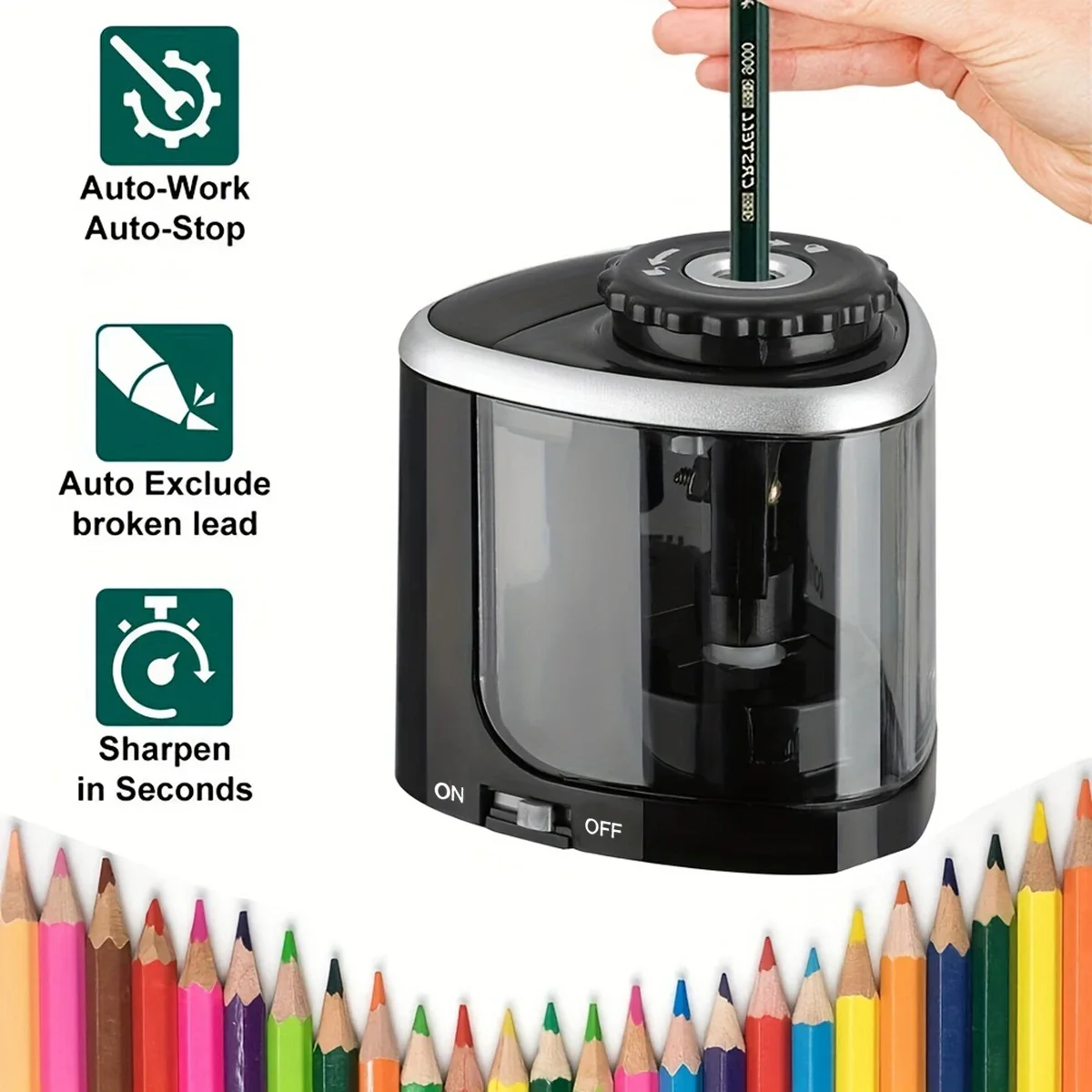 Afiador elétrico de mesa, afia - Electric Pencil Sharpener Usb avaliação e preço