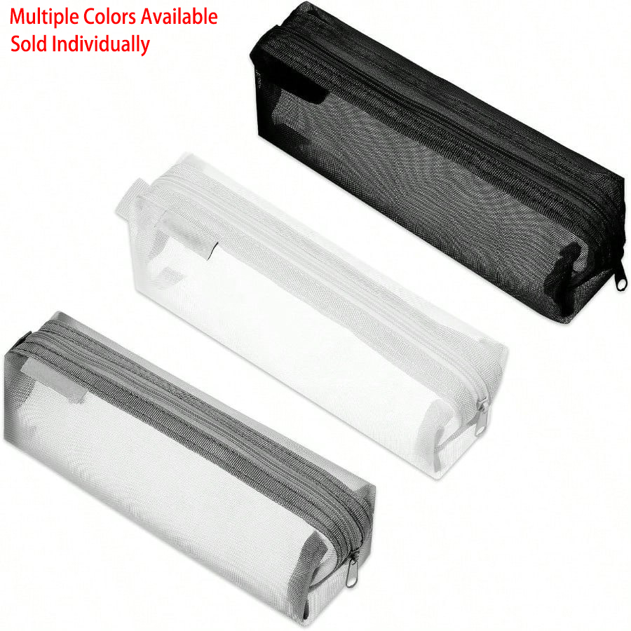 Estojo Transparente de Malha p - Clear Mesh Pencil Pouch For Exam avaliação e preço