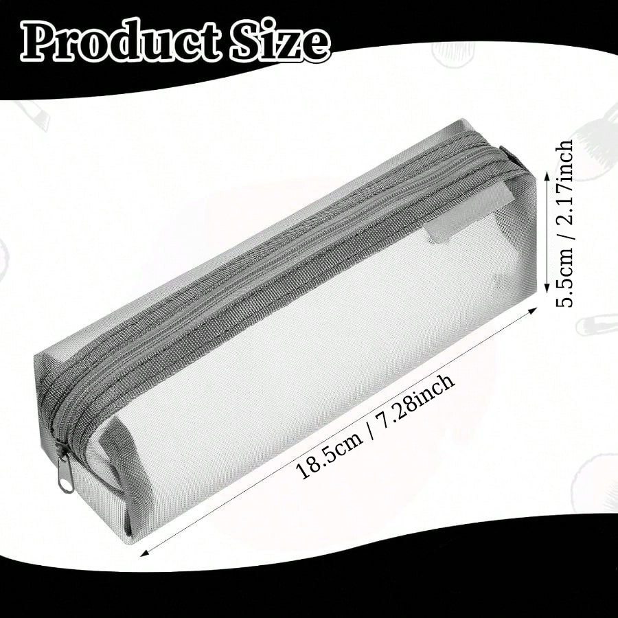 Estojo Transparente de Malha p - Clear Mesh Pencil Pouch For Exam avaliação e preço
