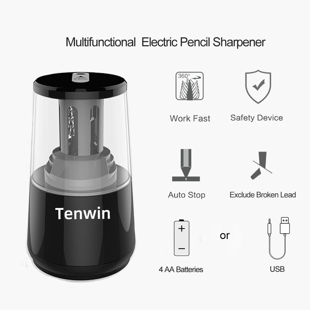 Tenwin-Sharpener de lápis elét - Electric Pencil Sharpener Usb avaliação e preço