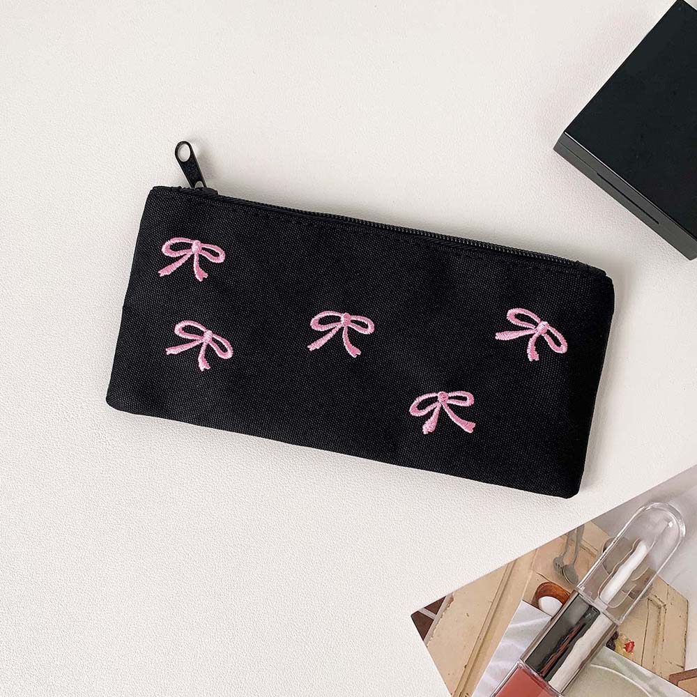 Bowknot arco saco de papelaria - Aesthetic Large Pencil Case Pouch avaliação e preço