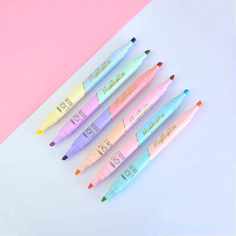 6 pçs ponta dupla highlighter  - Pastel Highlighter Set Double Ended avaliação e preço