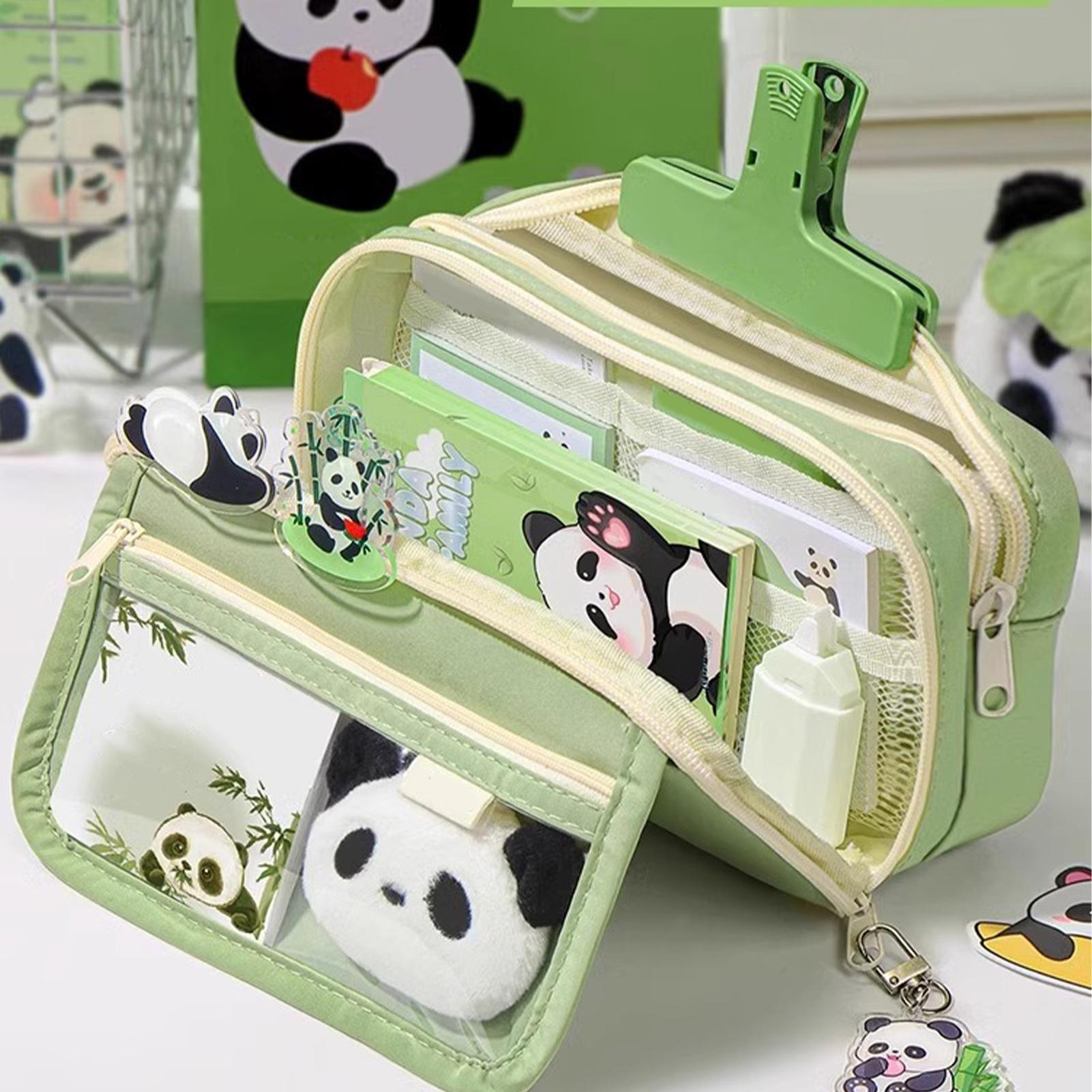 Estojo de Lápis Estético Panda - Aesthetic Large Pencil Case Pouch avaliação e preço
