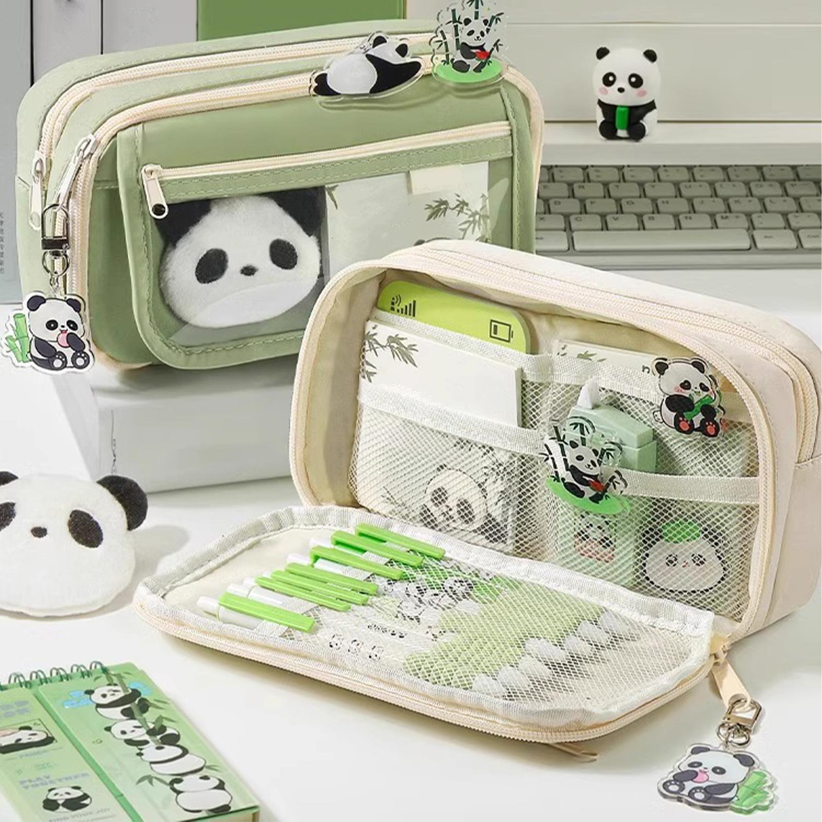 Estojo de Lápis Estético Panda - Aesthetic Large Pencil Case Pouch avaliação e preço