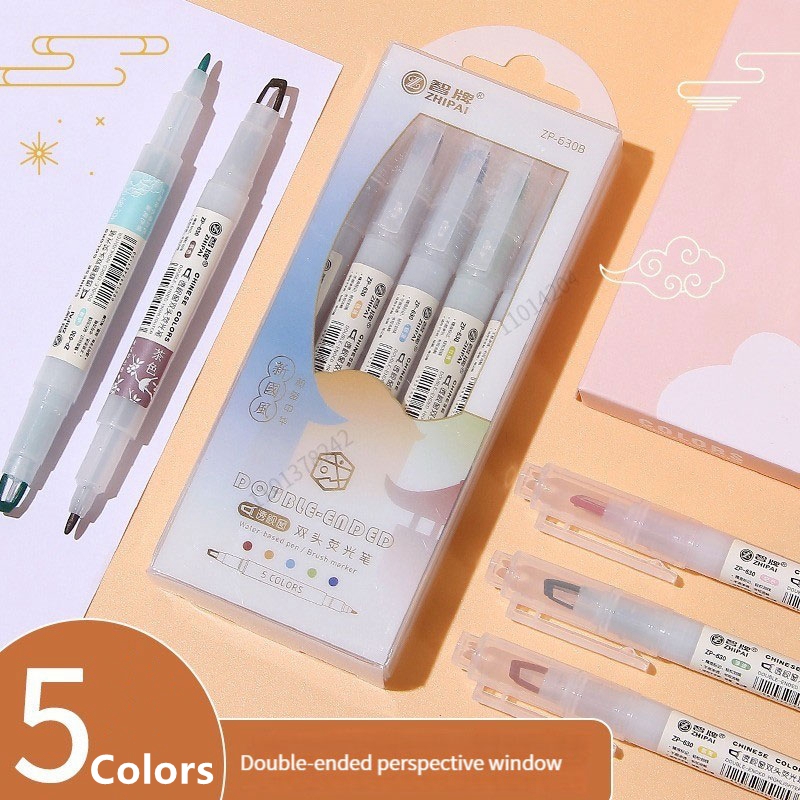 5 pçs/set ponta dupla highligh - Pastel Highlighter Set Double Ended avaliação e preço