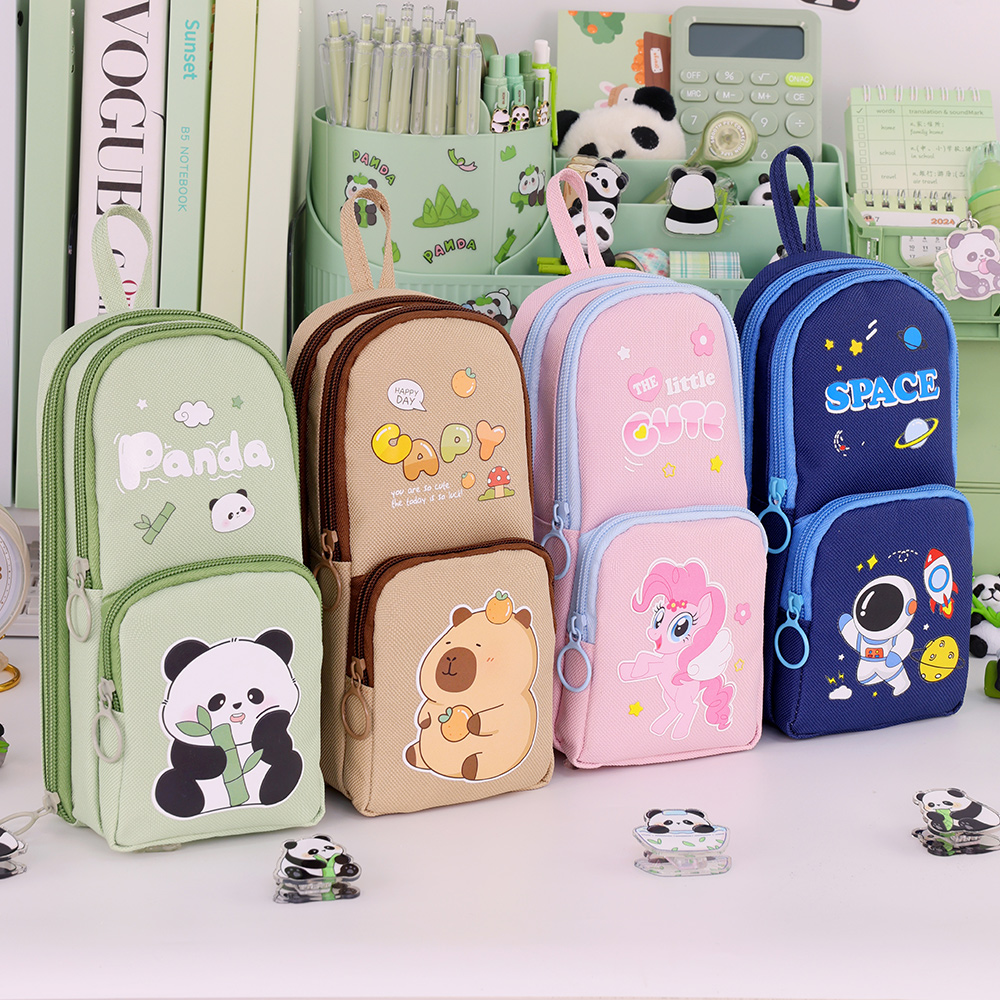 Bonito dos desenhos animados c - Aesthetic Large Pencil Case Pouch avaliação e preço