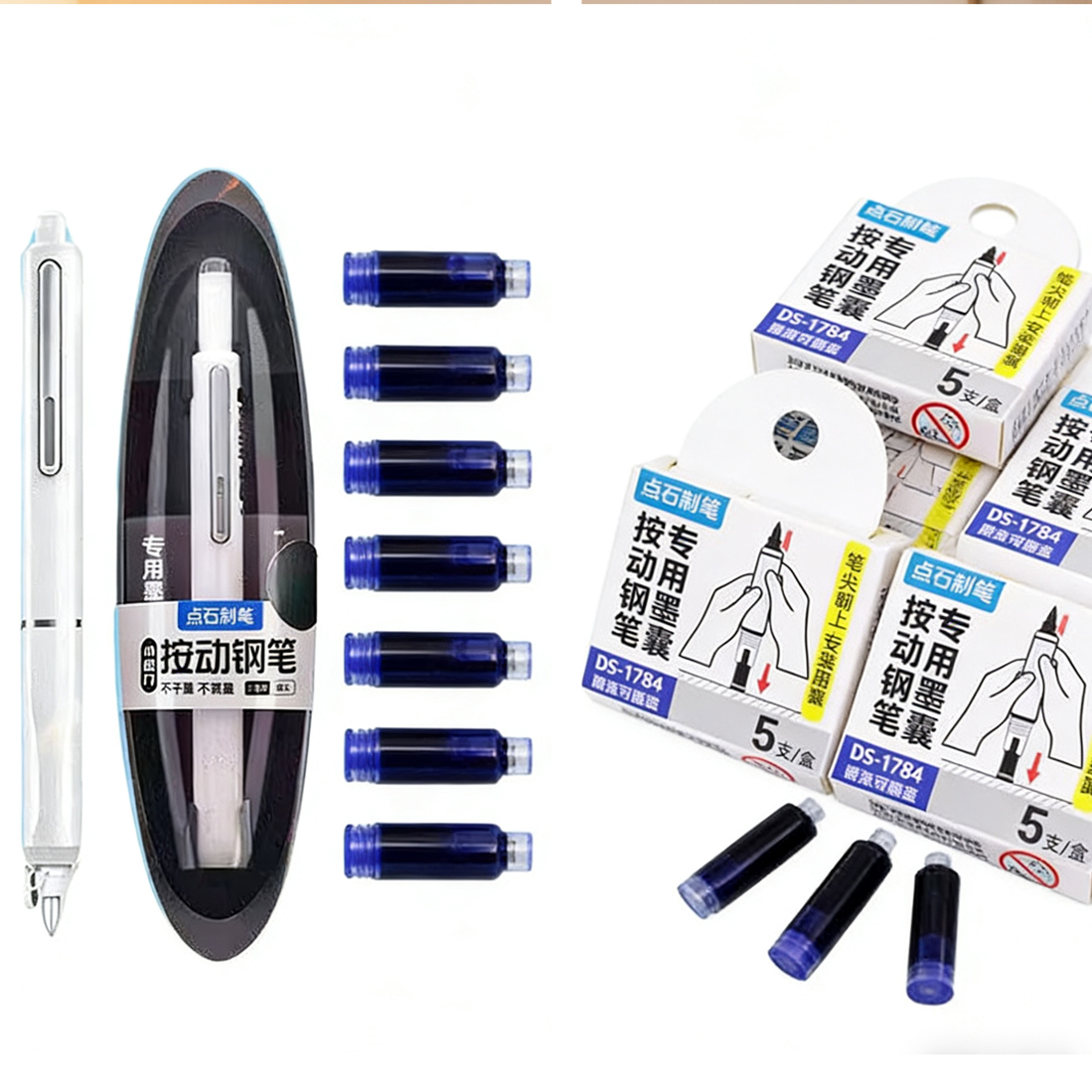 Caneta de imprensa cápsula esp - Retractable Eraser Pen Click avaliação e preço