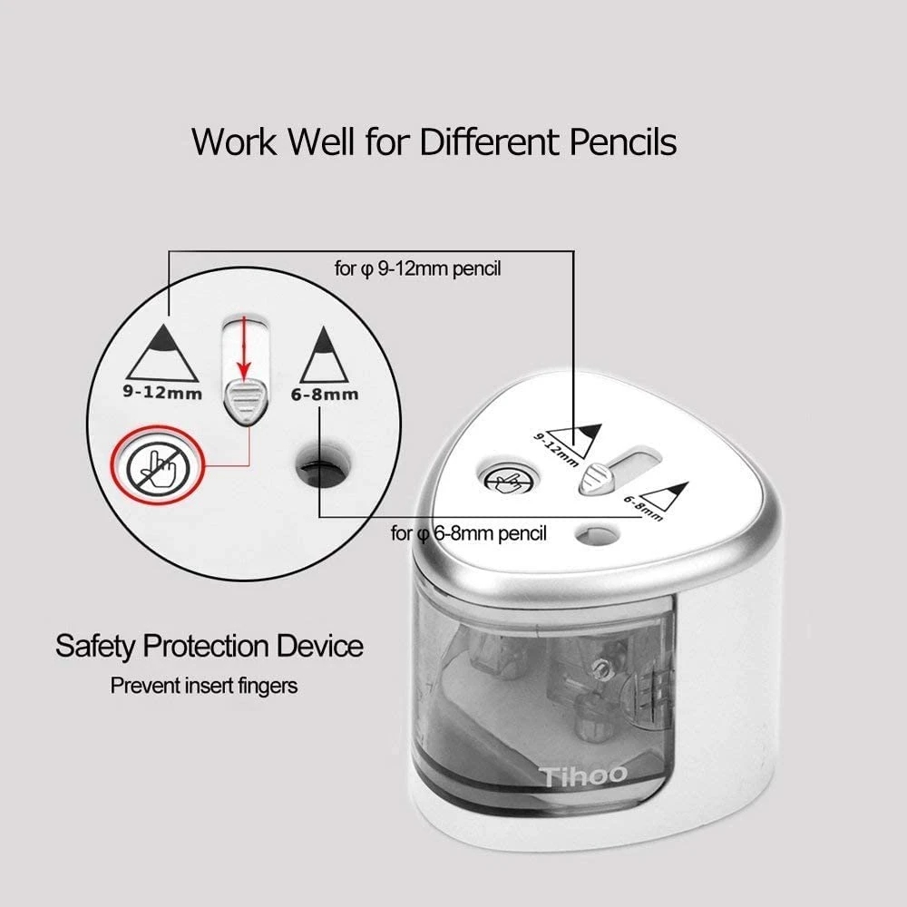 Tenwin-Two-Hole Lápis Sharpene - Electric Pencil Sharpener Usb avaliação e preço