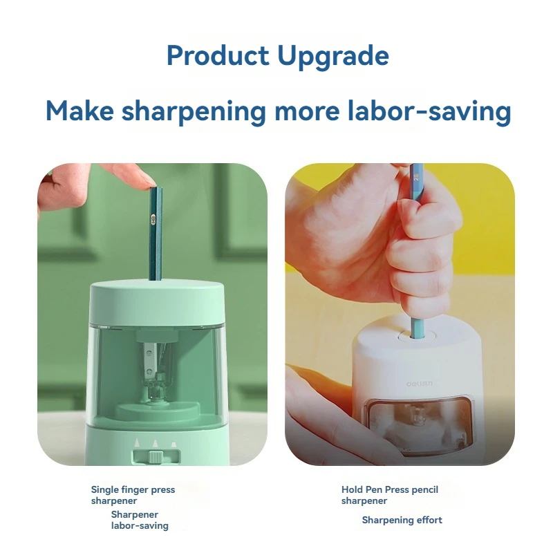 Deli VA3 Verde bateria USB uni - Electric Pencil Sharpener Usb avaliação e preço