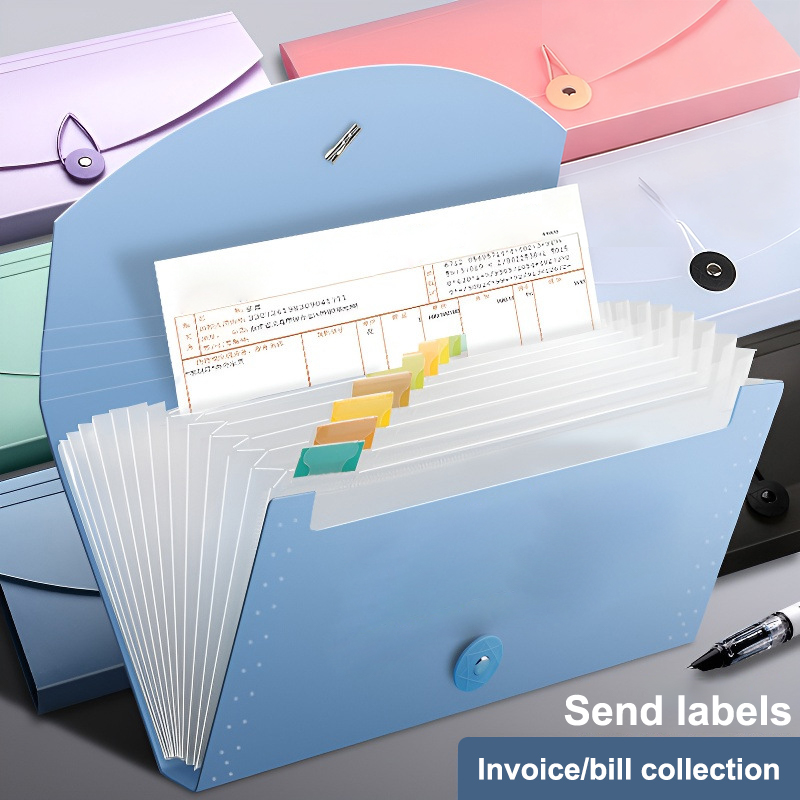 ✰ ✪ Pasta Expansível com 13 Bo - Expandable Accordion File Folder 13 Pockets avaliação e preço