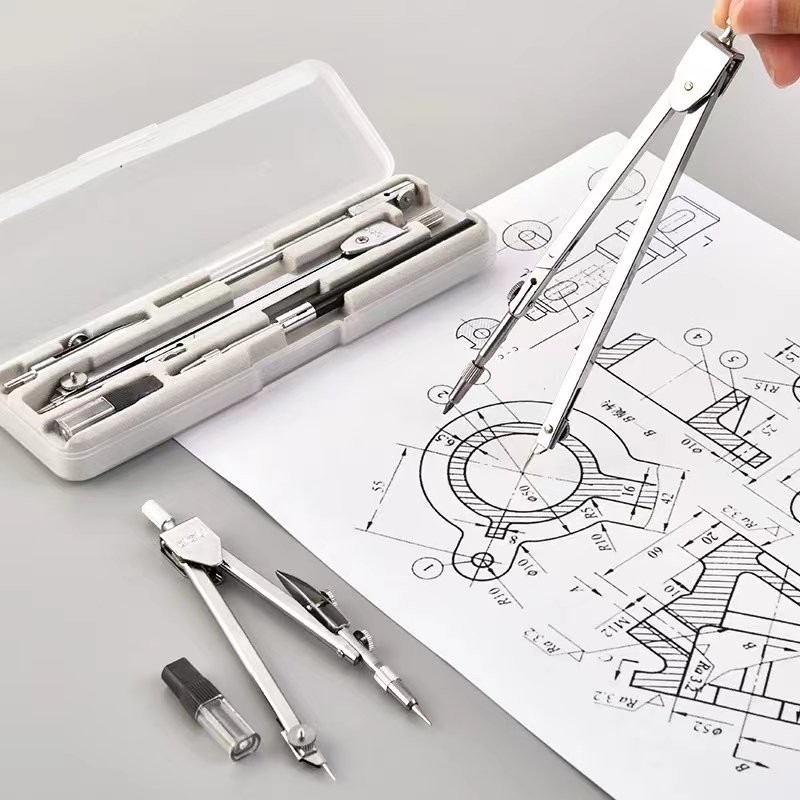 Conjunto de desenho de aço ino - Math Geometry Set With Compass avaliação e preço