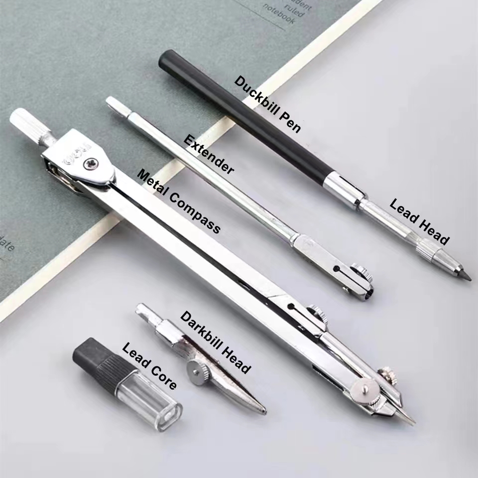 Conjunto de desenho de aço ino - Math Geometry Set With Compass avaliação e preço