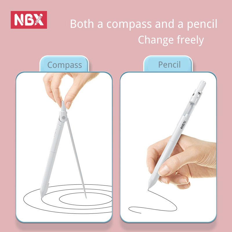 Nbx bússola lápis escola desen - Math Geometry Set With Compass avaliação e preço